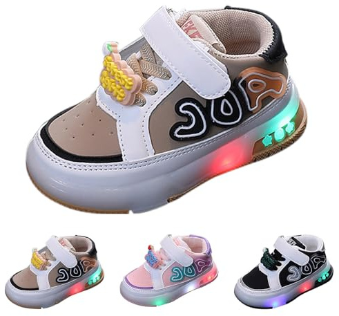 Zapatos con Luces Niño Deportivas Transpirables Zapatillas de Correr Cómodos Casual con Rasgos Y Luces Zapatos Luces LED Malla Luminosas Zapatos para Niños Tenis Iluminados Zapatillas de Deporte