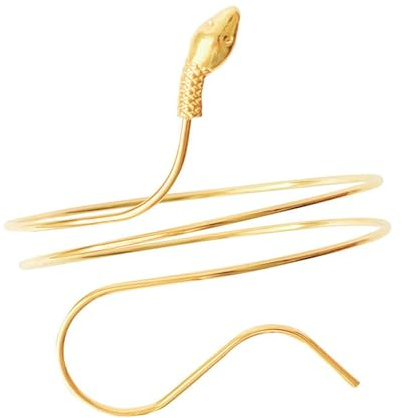 SHINROAD Bracelet de Serpent à Bras en métal réglable Bracelet Swirl Swirl Spiral pour Femmes Trendy Fashion Accessoire Petite Amie ou Fille Unique Emballé Doré