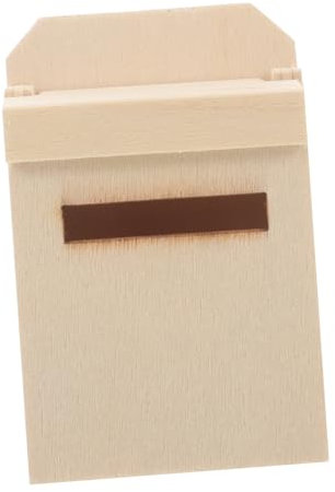 BESTonZON Miniature Mailbox for Dollhouse Diy Wooden Crafts Furniture Chic Design for Mini House Decoration Miniature Toy Accessory for Boy Girl Playhouses and Layouts