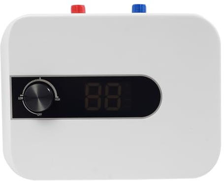 Petit chauffe-eau sans pression 1500 W - Chauffe-eau sous évier 6 l - Réservoir d'eau chaude très compact - Chauffe-eau avec bouton de réglage de la température - Petit réservoir électrique avec