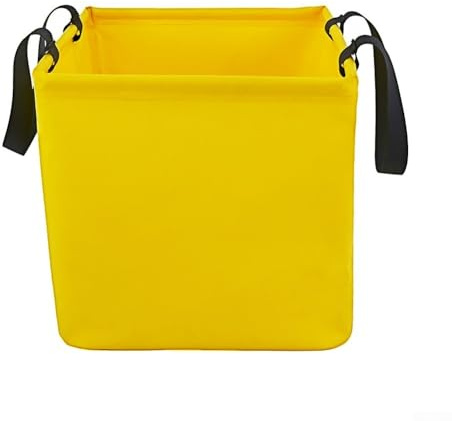 Bulevisiter Cuenco plegable de camping para uso en exteriores, cuenco de lavado de PVC impermeable, cubo plegable de 15 L y 20 L para camping, pesca, senderismo, playa, reutilizable y plegable (M)