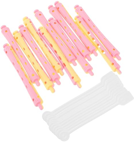 NUOBESTY 12 Bigodini Flessibili per Permanente e Arricciacapelli da Donna, Piccoli e Leggeri in Plastica Resistente, per Chioma Corti e Lunghi, Strumenti per Styling e Onde Naturali
