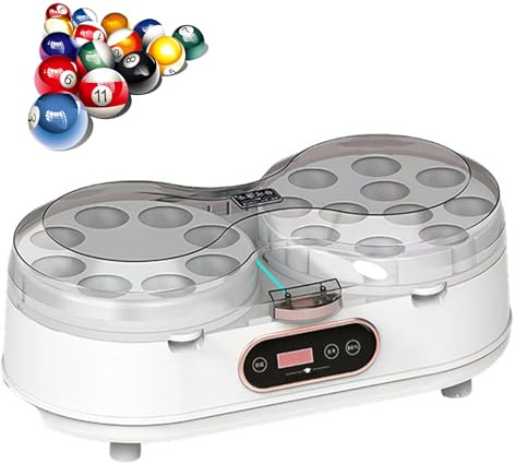 Pool Ball Cleaner, Automatisk Biljardbollspoleringsrengöringsmaskin, Dubbelmotor Vortex Biljardbollsrengöringsmaskin, För 16 Amerikanska Och 22 Brittiska Snookerbollar Color A