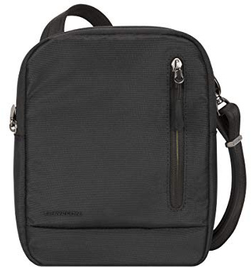 Travelon unisex-adult Anti Theft Urban Small Crossbody Bag, Black, One Size