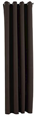 Gardinenbox Vorhang Blickdicht »Newyork« Braun HxB 245x140 cm 1er-Pack Thermo-Gardine Verdunkelungsvorhang Blackout Ösen schalldämmend ÖKOTEX UV-Schutz Raffhalter, 201920600