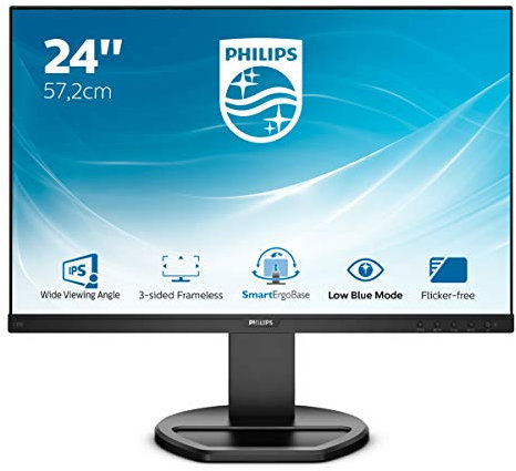 Philips 230B8QJEB/00 Monitor 22.5' IPS, WUXGA 1920x1200, VGA, DVI, HDMI, DisplayPort, Speakers Integrati, Regolabile Ergonomicamente