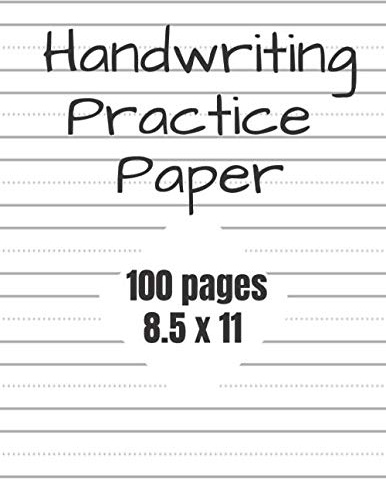 handwriting practice book: blank , alphabet handwritingpractice paper with dotted lines paperback ,perfect for home schooling , for students ,learning to write letters & number, school note book