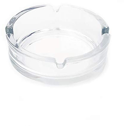 EUROXANTY Cenicero de mesa | Cenicero vidrio | Cenicero Cristal | Cenicero clásico | Cenicero exterior | Cenicero Decorativo | Cenicero Diseño | Ø 10 cm