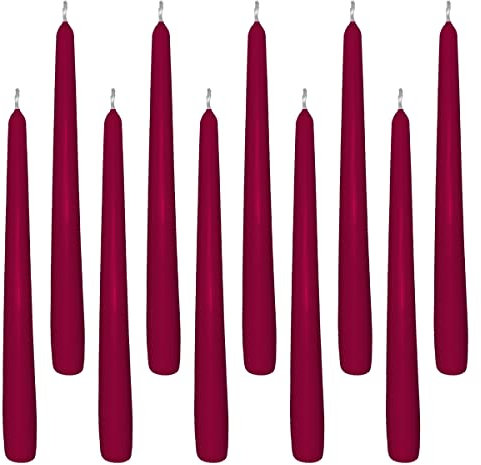 Gastro 10 Spitzkerzen bordeaux 23,5 x 245 mm
