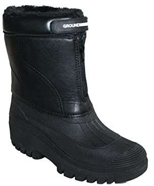Groundwork Mens Horse Riding Yard Water Resistant Stable Walking Rain Snow Winter Warm Farm Mucker Boots UK 7-12 (Black LS90, UK Footwear Size System, Adult, Men, Numeric, Medium, 9)