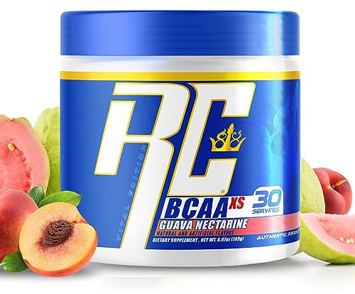 Ronnie Coleman Signature Series 30 Servings, XS BCAAs Amino Acids Powder with EAAs, Sugar Free Hydration Drink and Muscles Recovery Supplements, Guava Nectarine Flavored Post Workout Powder