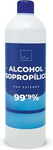 Alcohol Isopropílico 99,9% Puro 1L | Isopropanol | Limpieza de Componentes Electrónicos, Limpia Contactos, Objetivos, Pantallas, Superficies | Isopropyl Alcohol Limpieza