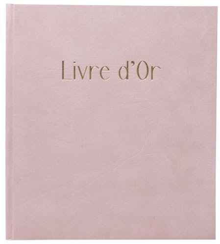 Exacompta - Ref. 388E - Libro de visitas Skandi - Formato compacto 21 x 19 cm - Aspecto aterciopelado - Marcado dorado con escritura de libro de visitas - Corte dorado - 140 páginas lisas blancas