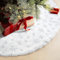 Drezesov 48inch/122CM Christmas Tree Skirt Tree Blanket, Soft Christmas Tree Blanket with Silver Snowflake White Faux Fur Carpet for Christmas Holidays Decoration