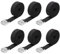 6 Pcs Ratchet Tie Down Straps, 1M x 25mm Heavy Duty Lashing Straps, Black Adjustable Retaining Straps Tensioning Belts for Trucks, Cargo, Motorcycle, Trailer, Luggage, Bearing capacity 250kg