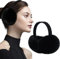 FOGARI Ohrenwärmer Damen, Ohrenschützer Erwachsene Winter – Kuschelige Earmuffs für kalte Tage, Faltbar und Wärmeschutz, Schwarze