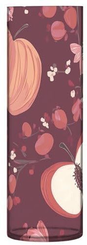 Lindo jarrón de flores grande de grosella espinosa, color borgoña, de plástico, 11.8 pulgadas, estético, transparente, para boda, decoración de sala de estar, mesa de comedor