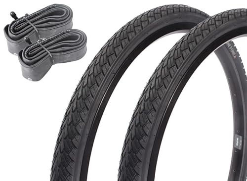 Kujo One 0 One A 28 tum 700 x 1,60 cykeldäck set med FV-slang – 42–622 – 22 TPI – tråddäck – svart – City trekking