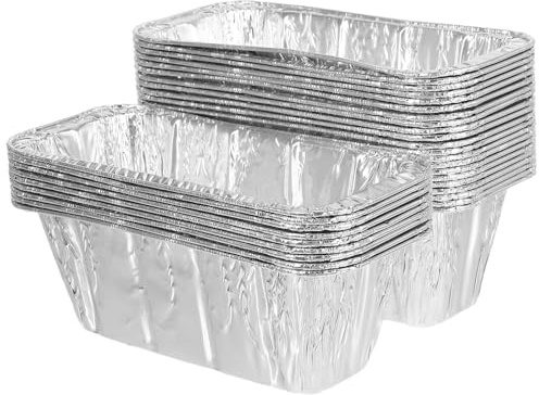 TOVINANNA Bandejas para Parrilla de Aluminio 30 Unidades, Bandejas de Goteo Desechables Diseñadas para Manejo de Grasa en Barbacoas al Aire Libre