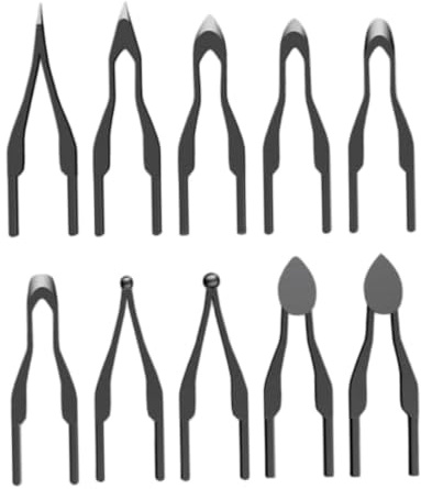 Wood Burning Pen Tips - 10 Chrome Alloy Nibs for Precise Pyrography, Compatible with Most Wood Burning Tools