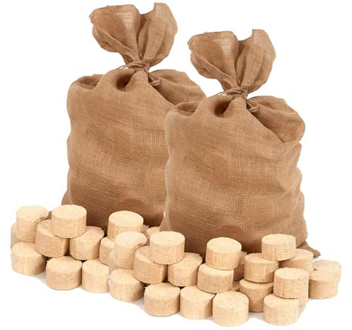 Floranica Briquetas de Madera Chimenea 100% Briquetas de Madera Prensada 2 x 12,5kg Ideal para Chimenea Estufa Briquetas para Chimenea Madera Estufa Alto Poder Calorífico Bajo Humo