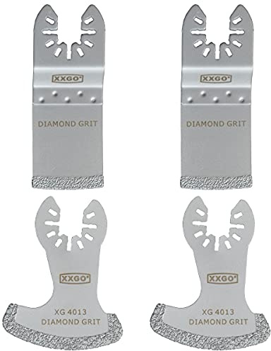 XXGO 4 Pcs Diamond Oscillating Multi Tool Blades for Removing Grit Grout XG4202S