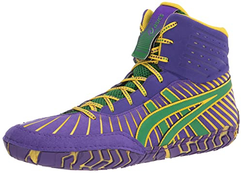 ASICS Men's AGGRESSOR 4 Wrestling Shoe, 9, ROYAL AZEL/GREEN