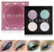 DE'LANCI Glitzer Lidschatten Palette,Chamäleon Lidschatten Glitzer Gold,Rosa, Grün,Blau,Highlighter Lidschatten Glitzer Creme Lidschattenpalette,Lang Anhaltender Chamäleon-Duochrom-Glitzer-Lidschatten