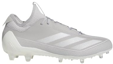 adidas Adizero Electric.1 Chaussures de football américain à crampons pour homme, Gris/Blanc/Gris, 12