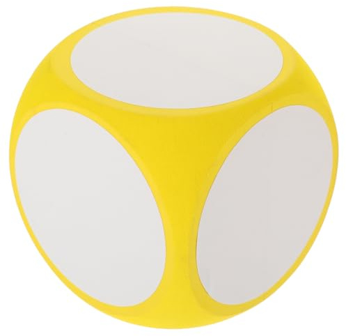 Yardwe Dados Grandes De Espuma 4 Pulgadas En Blanco para Escribir Y Borrar Dados Reutilizables para Juegos De Mesa Educativos En Clases Y Fiestas