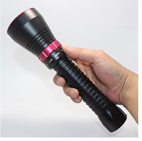 YQVEOT Linterna de Buceo Profesional XHP70.2 LED Linterna de Buceo Luz Amarilla/Blanco Luz de antorcha 100m Profundidad bajo el Agua Impermeable lámpara(White Light,B)