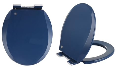 Asiento de Inodoro Redondo de Color con Cierre Suave y liberación rápida para una fácil Limpieza, fijación Superior estándar.