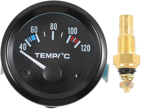 ELAYARD Indicateur de Température D'eau pour Automobile Écran Facile à Lire 12v Solide en Plastique Abs et Fer, pour Voitures Universelles