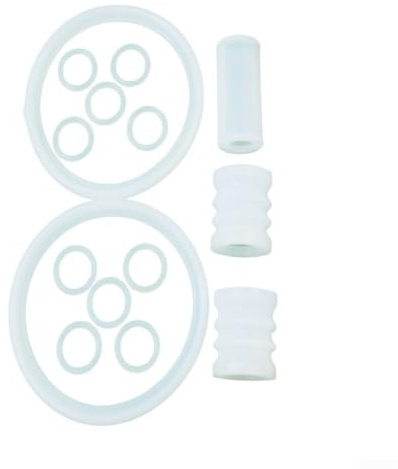 Kit de sellado de goma para máquina de helado para modelos Yikafu Ykf Cooco Xu Zhong Hao Bo con 10 pequeñas juntas tóricas 2 grandes anillos tóricos tubos de sellado de batidor de varilla y tubo de