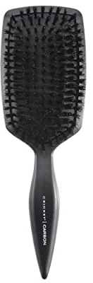 Cricket Carbon Boar Bristle Paddle Hair Brush for Blow Drying and Styling, Large Wide Boar Bristle Hair Brush for Women, Men & Stylists - Long Short Thick Thin Curly Straight Wavy All Types