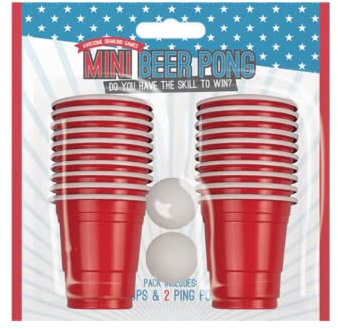 GIFTS & GADGETS 22pc Mini Beer Pong Set Party Drinking Game Red Cup Beer pong Xmas Indoor
