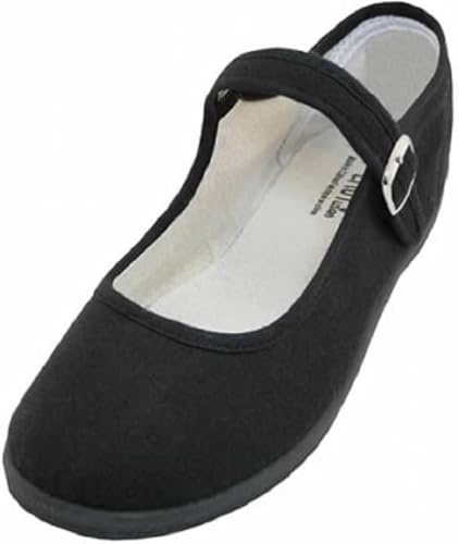 Shoes 18 Womens Cotton China Doll Mary Jane Shoes Ballerina Ballet Flats