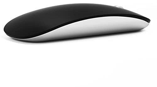 Uiosmuph U30 Mouse Wireless Bluetooth Ricaricabile (BT5.1+BT5.1+ USB) Silenzioso Senza Fili per Windows/Linux/Mac (Sabbia Nero)