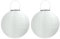 Lampions Solar Außen,Himmel 2 Stücke Solar LED Laterne Wasserdicht Nylon Hängende Gartenlaterne 20cm Solar Beleuchtung für Garten, Hof, Terrasse, Hochzeit, Halloween Fest Deko (Weiß)