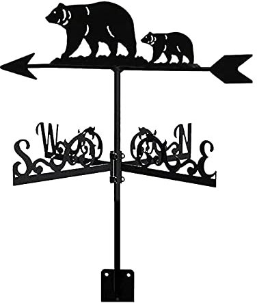 COTBY Wetterfahne Wetterhahn Wetterfahne Windfahne Edelstahl Langlebig Farm Scene Windanzeiger Schwarz Satin Für Hof Garten Outdoor