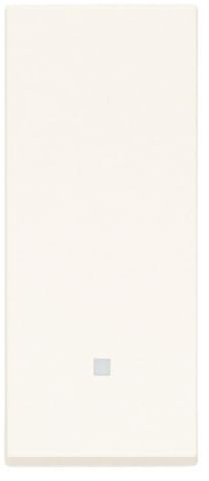 Vimar 30000.B Linea Interruttore allineato illuminabile, tasto sostituibile, Max 100 W per lampade con alimentatore integrato (IEC 60669-1:2017), bianco