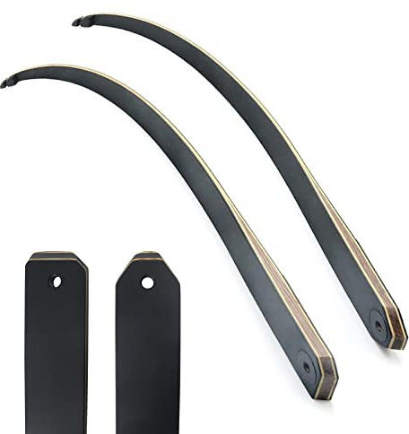 OUBOTER Black Hunter Recurve Bow Limbs Replacement 20lbs,25lbs,30lbs,35lbs,40lbs,45lbs,50lbs,55lbs,60lbs (35lbs)