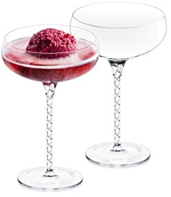 Wilmax Sektgläser 2 Stück | 300 ml | Champagnergläser | Trinkgläser für Hochzeit, Partys, Geburtstage | Sektschalen | Sektkelche Glas | Sektflöte für Prosecco, Champagner | Spülmaschinenfest