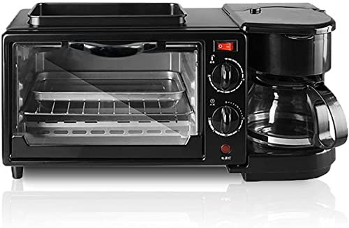 RKYRRKI Forno Forno Elettrico Singolo Incorporato - Acciaio Inossidabile Premium Convezione Fornello Alogeno Fornello Caffettiera Macchina per La Colazione Multifunzione 3 In1 Utile