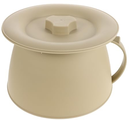 FRCOLOR Toilet Bucket with Lid 8.8 Inch Portable Sputum Pot for Adults and Kids Chamber Pot for Home Bathroom Aid