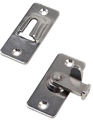 NUOBESTY Serrure à Loquet Pour Porte Verrou à Pêne De Porte En Acier Inoxydable 90 Degrés Résistance à La Corrosion Fixation Solide Et Granges Lot