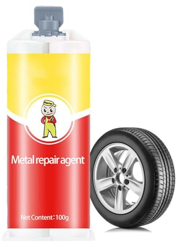Colle Métal, Collant de Réparation Universel, Adhésif Métallique Résistant à la Chaleur, Répare Toutes les Surfaces, Plus Fort que l'Acier, Pour Réparations à la Maison, Vélos, Industries