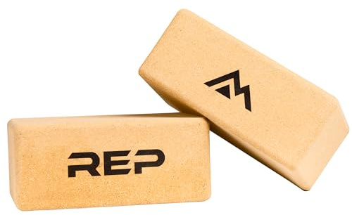 REP Fitness Cork Yoga Block, Eco-Friendly & Non-Slip Yoga Brick | Firm Support for Balance, Poses & Stretching | Durable Cork Block for Home Gym, Pilates, Meditation, Workouts & Physical Therapy