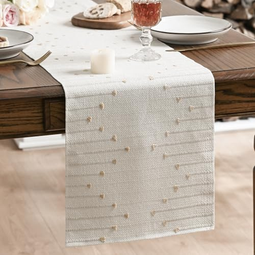 Artoid Mode Camino de mesa de estilo bohemio marrón con nudos rústicos, 30 x 183 cm, para vacaciones, cocina, decoración para el hogar, fiesta