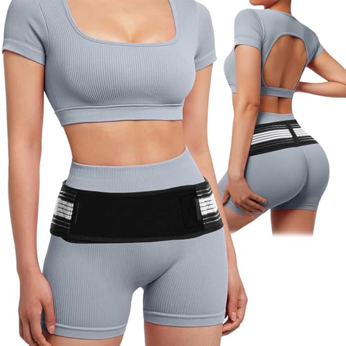 CERCTLA Sacroiliac SI Joint Hip Belt, Sacroiliac Hip Support Band for Men Women, Lower Back Support Brace for Men and Women for Sciaticas, Pelvis, Lumbar, Nerve, Leg
